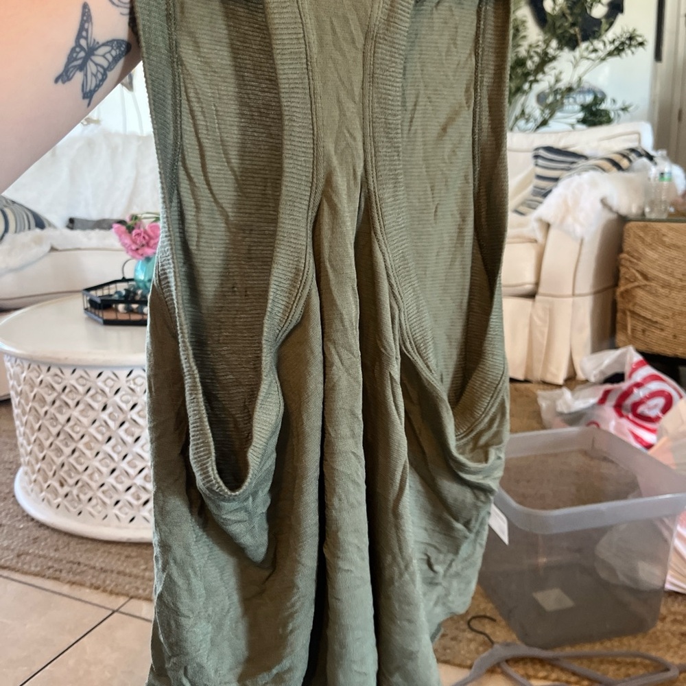 The Classic Olive Green Ribbed Top - Picture 2 of 3